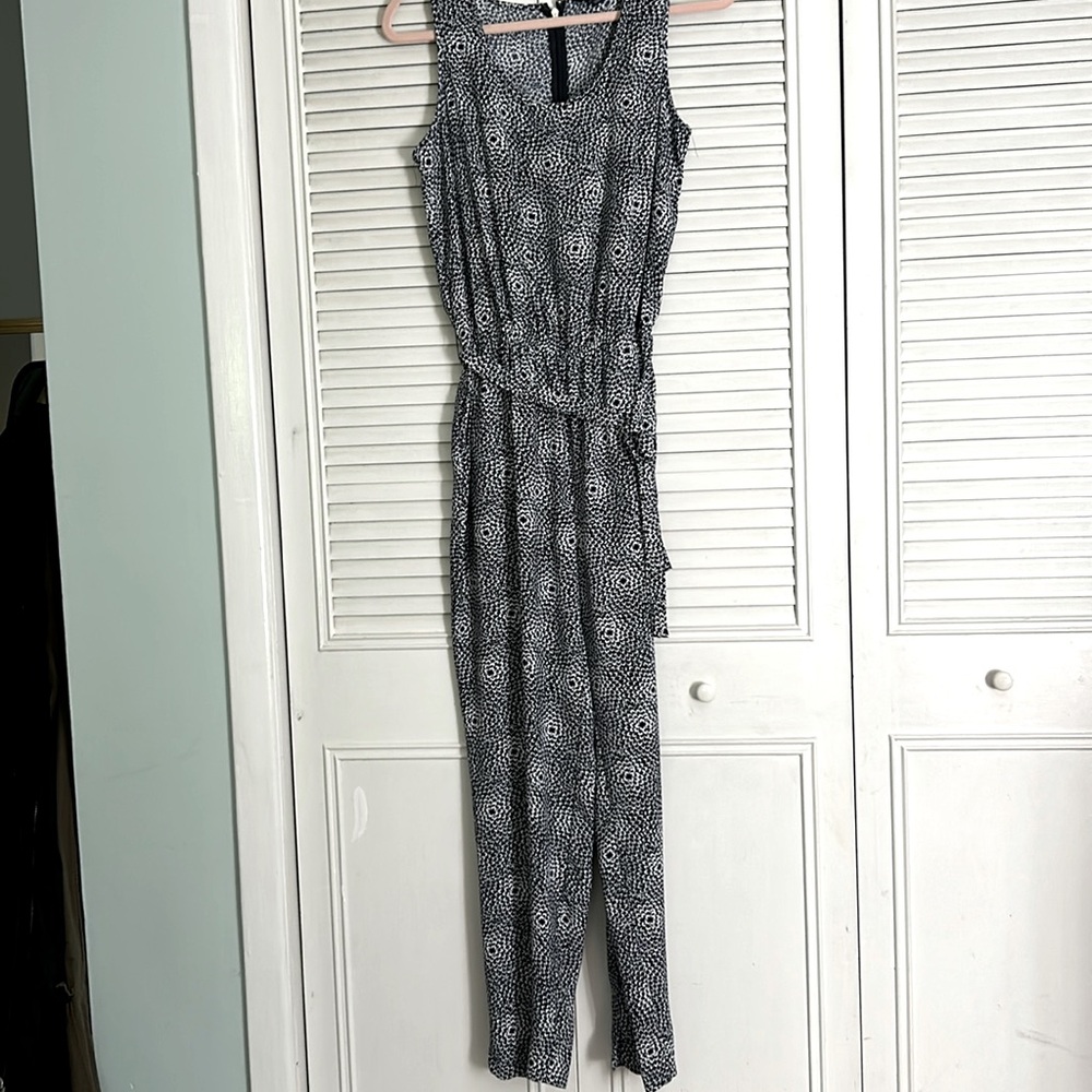 Floral Detailed Short Sleeve Jumpsuit